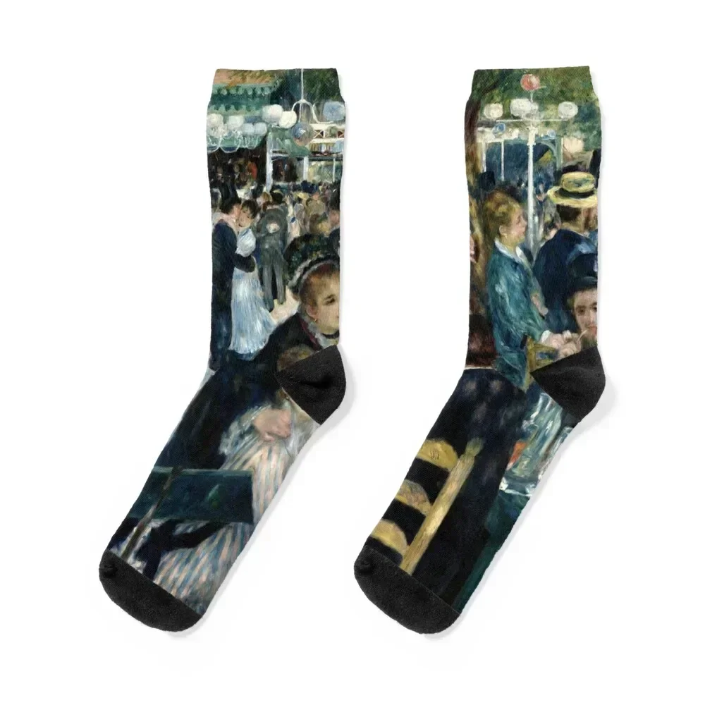 

Pierre-Auguste Renoir - Dance At The Moulin De La Galette Socks sheer shoes cute cycling Socks Men Women's