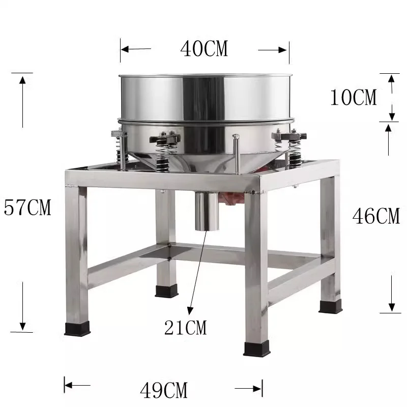 30CM/40CM/50CM 진동 스크린 체 분말 기계 스테인레스 스틸 소형 전기 체 필터 분말 진동 스크리닝 mach
