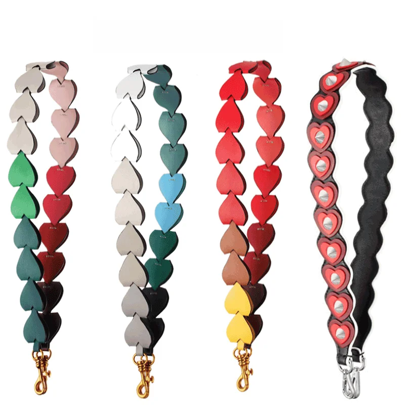 new-wide-rainbow-shoulder-strap-heart-shaped-versatile-bag-accessory-crossbody-single-shoulder-bag-belt-fashionable-trendy