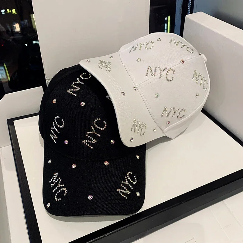 

New Style Baseball Cap Female Rhinestone Letters Casual Wild Fashion Cap Spring and Summer Sunscreen Sun Hat 15.99