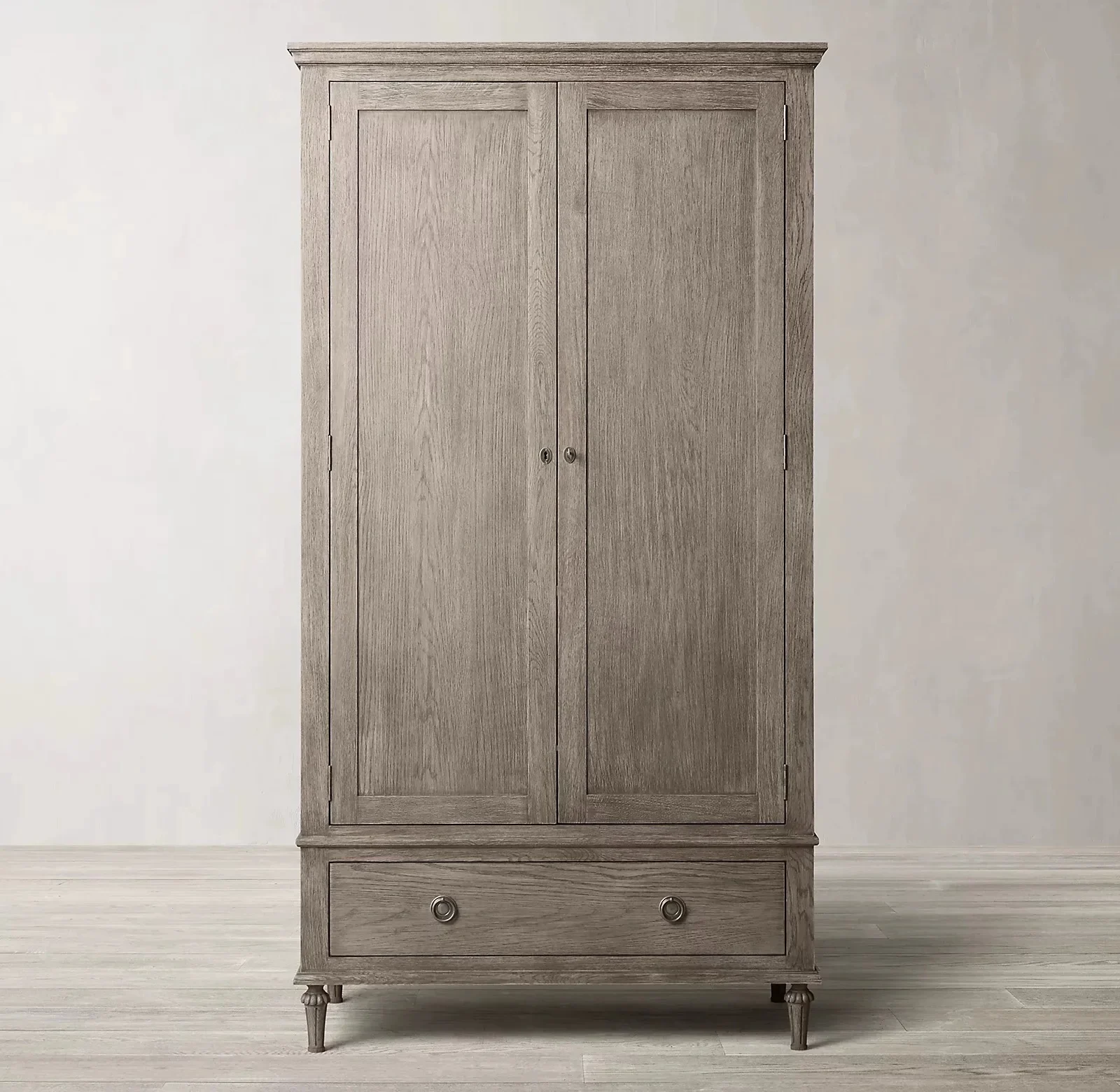 

Американский деревенский шкаф с двойной дверью из цельного дерева, винтажный шкаф из французского дуба для хранения вещей