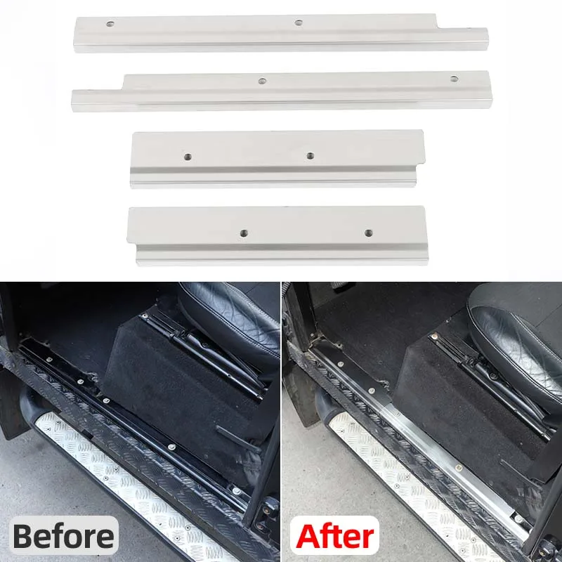 

For Land Rover Defender 2004-2018 L316 Anti-scratch inner sill bar pressing guard plate Auto pedal Auto parts Stainless steel