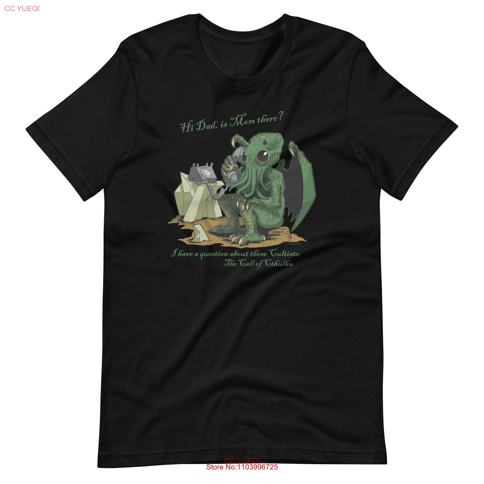 Call of Cthulhu Cultists HP Lovecraft t shirt long or short sleeves