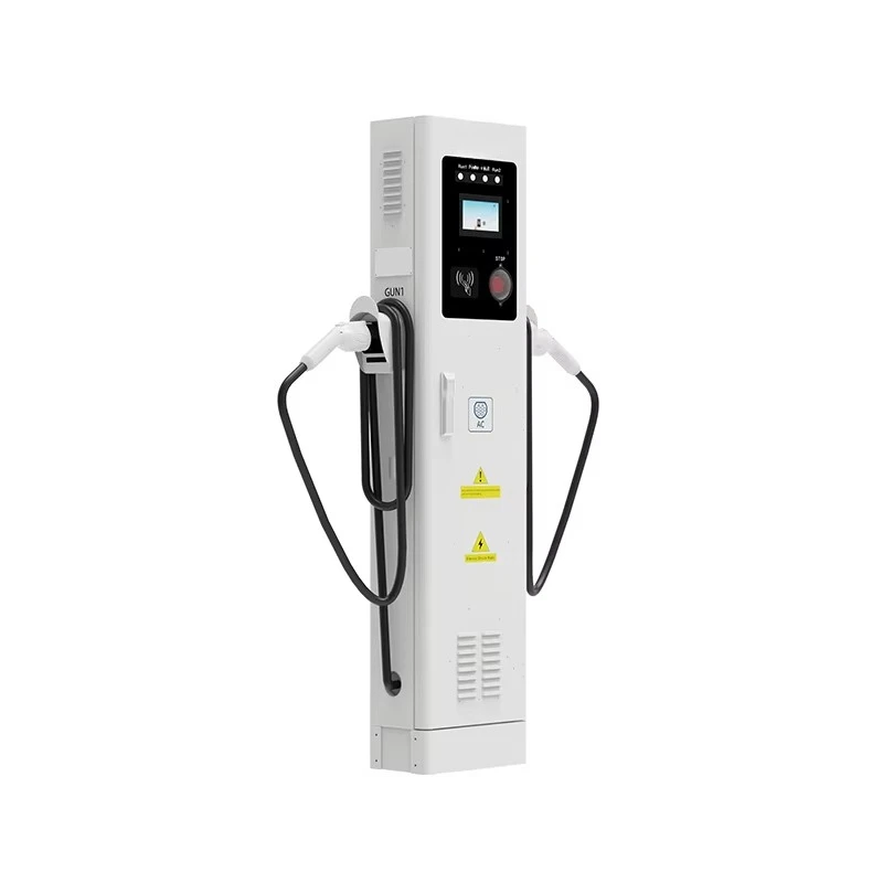 Floor-mounted AC EV Charging Station 22*2KW 32A 3 Phase 400V New AC Electric Car Charger With Five Inch Screen and RFID