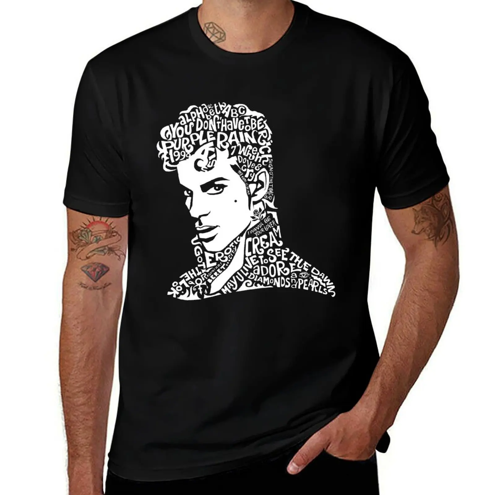 Portrait of Prince T-Shirt Christmas Casual Tee Shirt T-Shirt