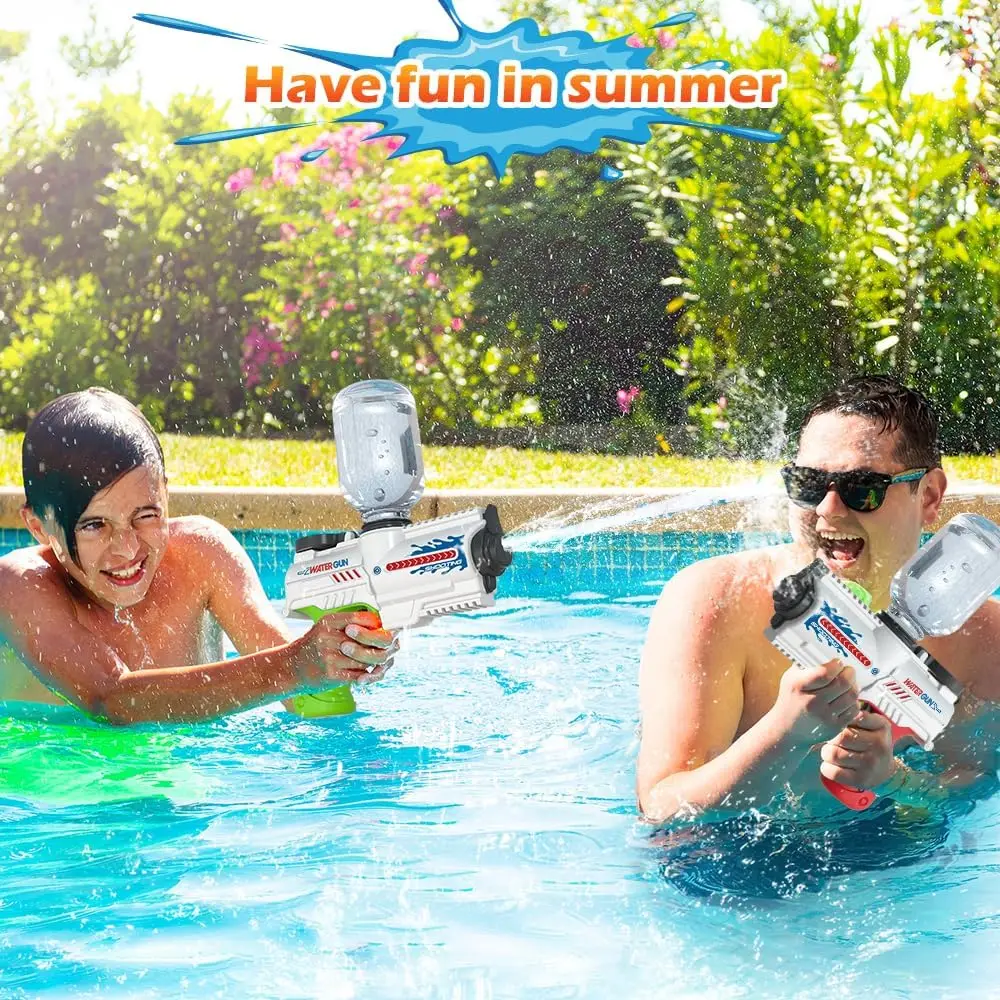 Water Guns for Children and Adults Rechargeable Electric Water Gun Range of 9 Meters Automatic Summer Water Gun Swimming Pool