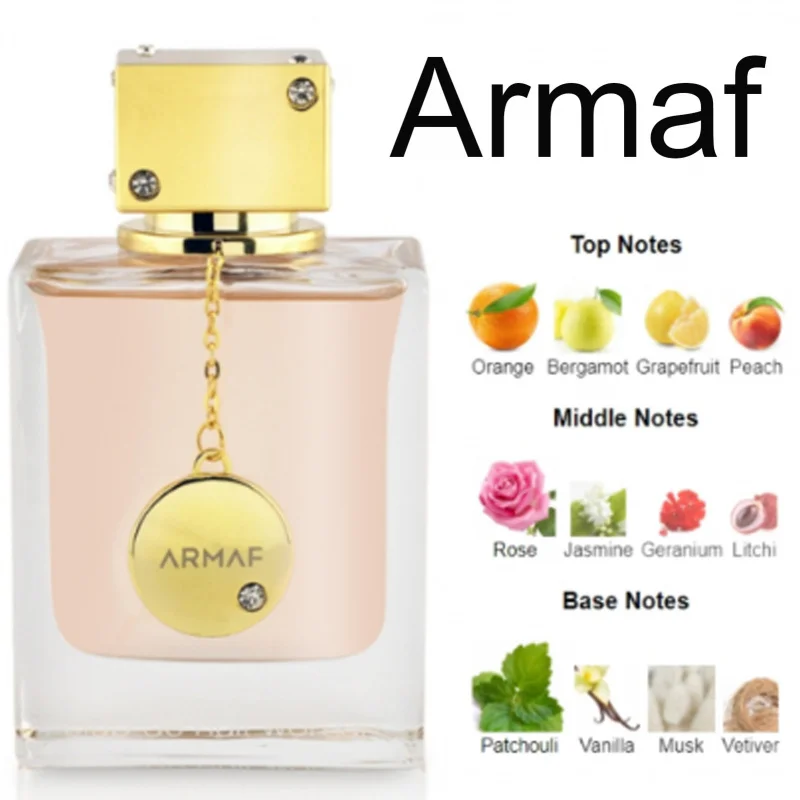 بخاخ أرماف كلوب دي نوي للنساء أو دو تواليت - 100 مل، مع عطر خشبي يدوم طويلاً - مثالي للتمر والرياضة،