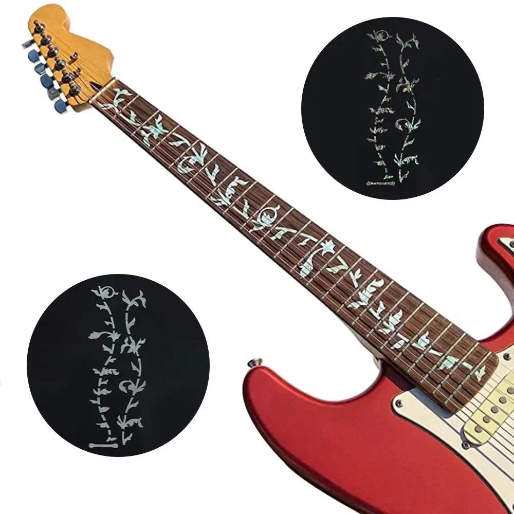guitar inlay sticker Acoustic Electric Guitar Bass Inlay Fretboard Stickers Marker Fret Decal Guitar Neck Decal Decor Accessory