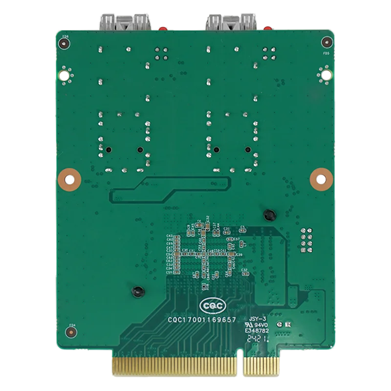 PCI-E Fiber Card Intel 82599ES Dual Port 10G SFP+ Compatible Windows Linux VMware Support 1U 2U Front Panel BKHD-82599-GF