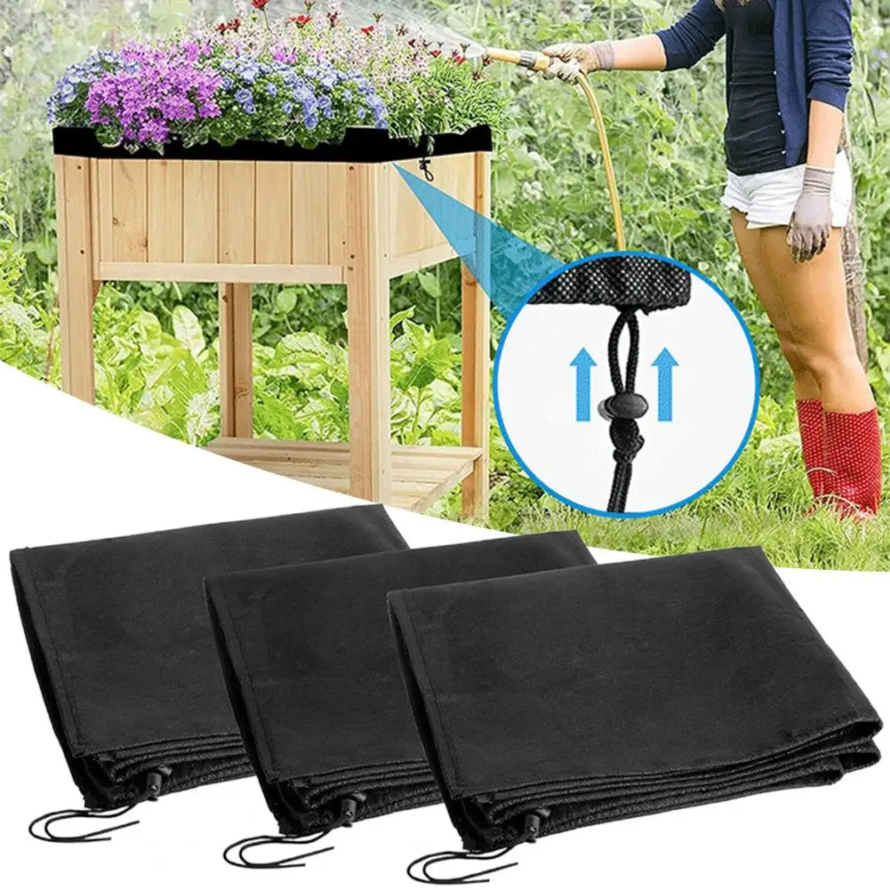 24*20Inch 3 Pcs City Pickers Replacement Mulch Covers With Drawstrings Breathable Plant Growth Picker Raised Bed Grow Box Covers