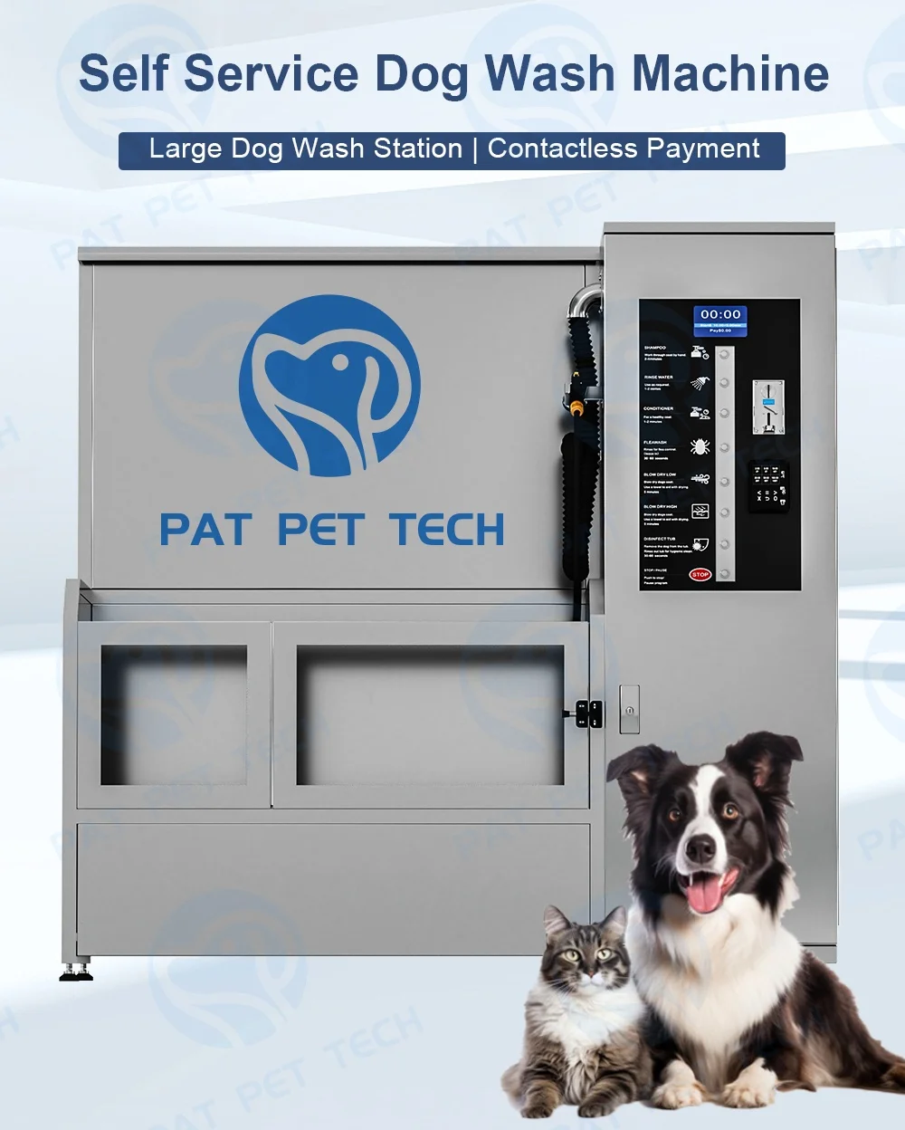 Distributore automatico self-service per lavaggio animali domestici automatizzato per una comoda esperienza di toelettatura