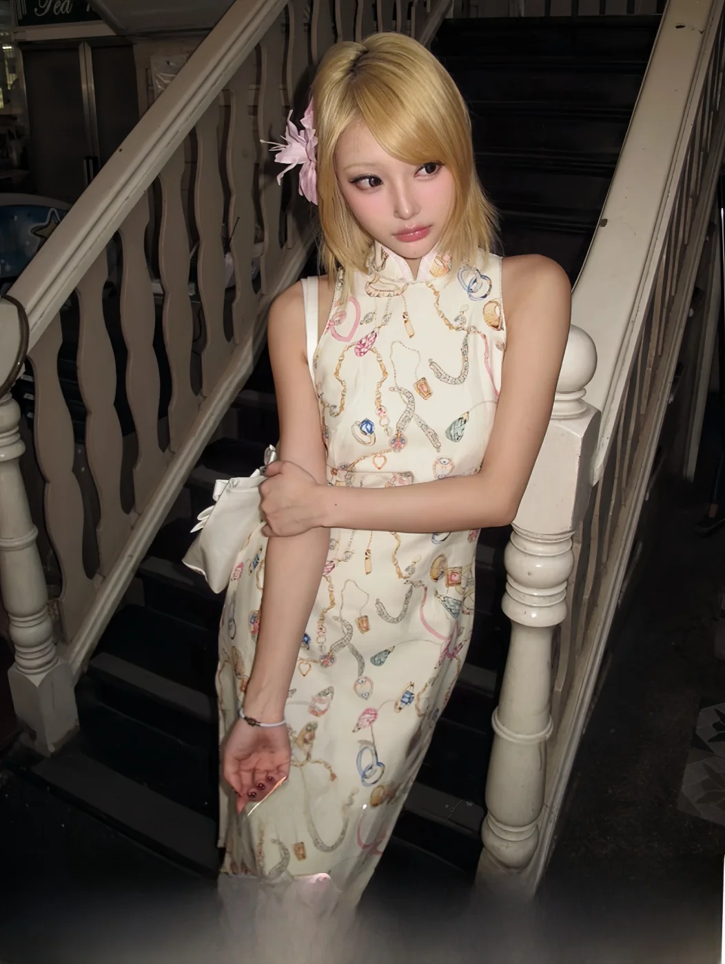 

Новое платье MOXI с принтом и открытой спиной, в китайском стиле, улучшенное, в национальном стиле, для узкой аудитории