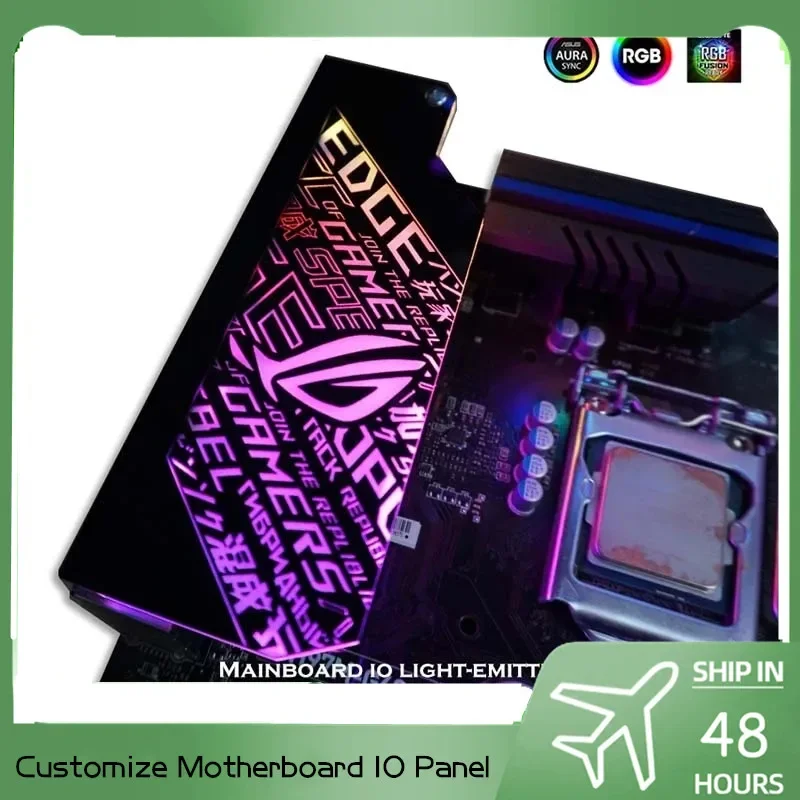 

Customize Motherboard IO Decoration Panel RGB Lighting Bracket Chassis ARGB MOBO Mainboard Cover AURA SYNC PC Case MOD