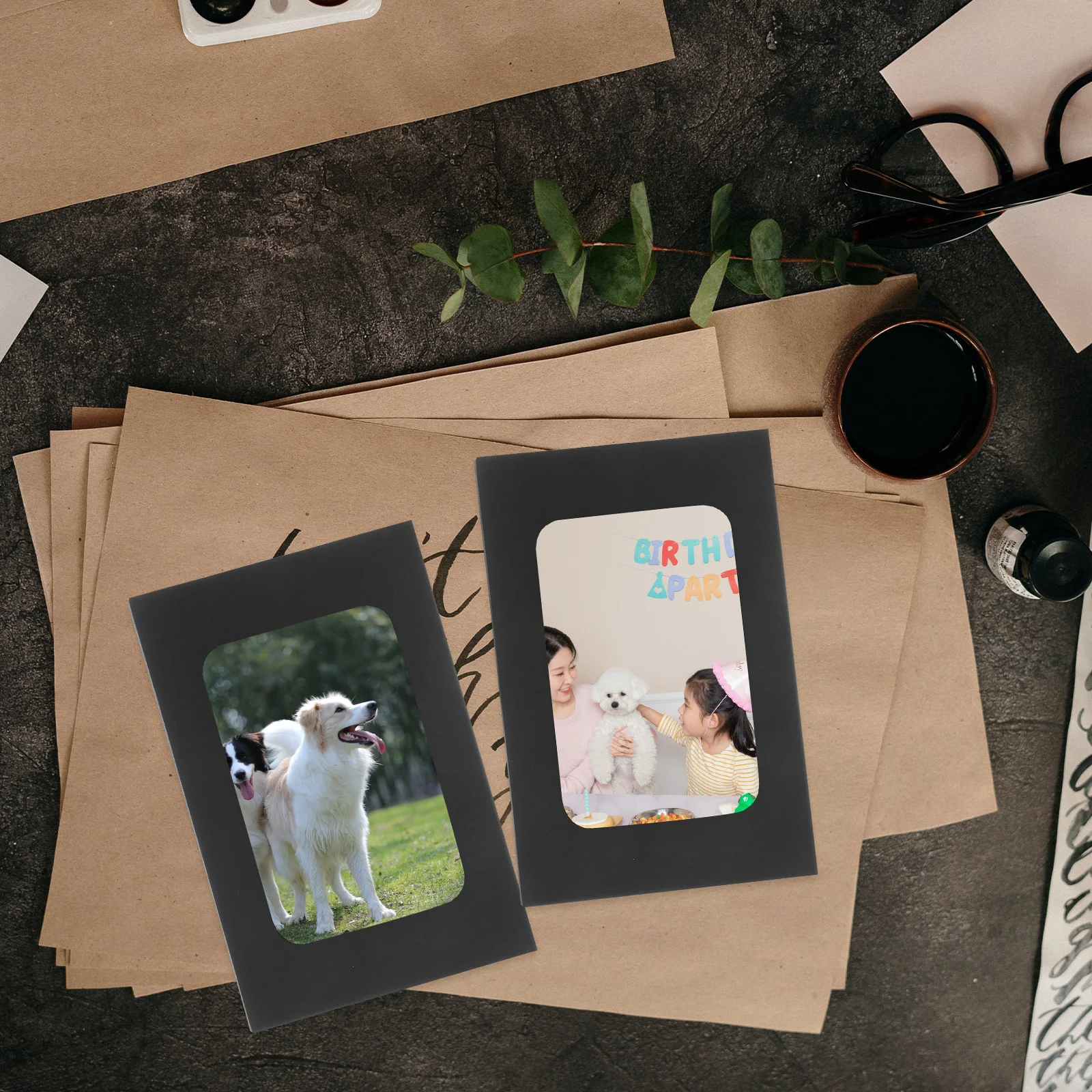 

30pcs Blank Window Packaging Boxes Clear Design For Postcards Photos Money Envelopes Wedding Invitations Business Cards Cash