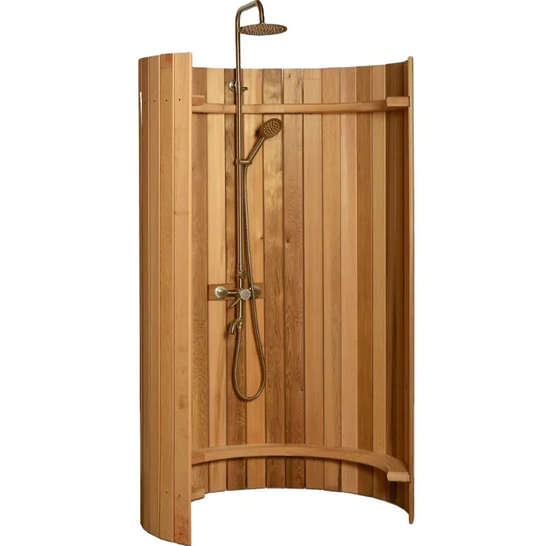 Manufacturer Clear Cedar Outdoor Shower Outdoor Shower After Sauna With Floor Section