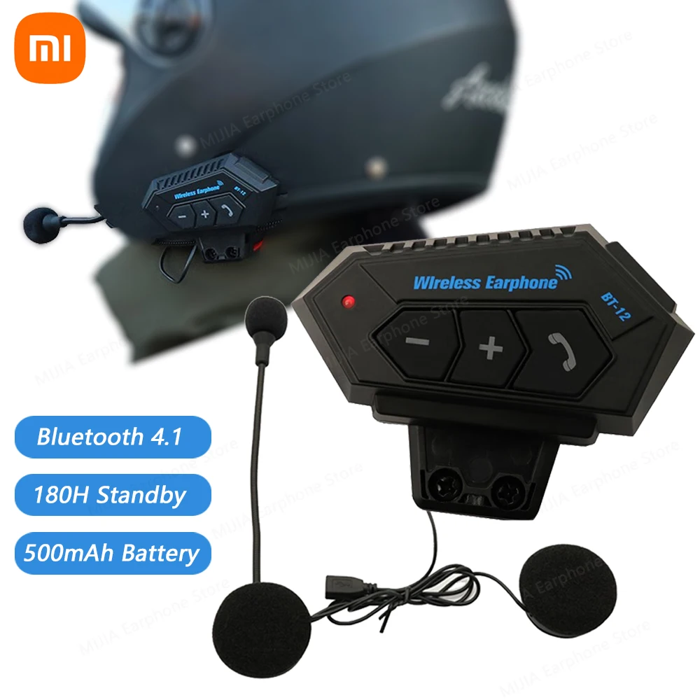 

XIAOMI BT12 BT22 Motorcycle Wireless Earphone Bluetooth4.1 Long Endurance Headphone Motor Bike Handsfree Stereo Headset With Mic