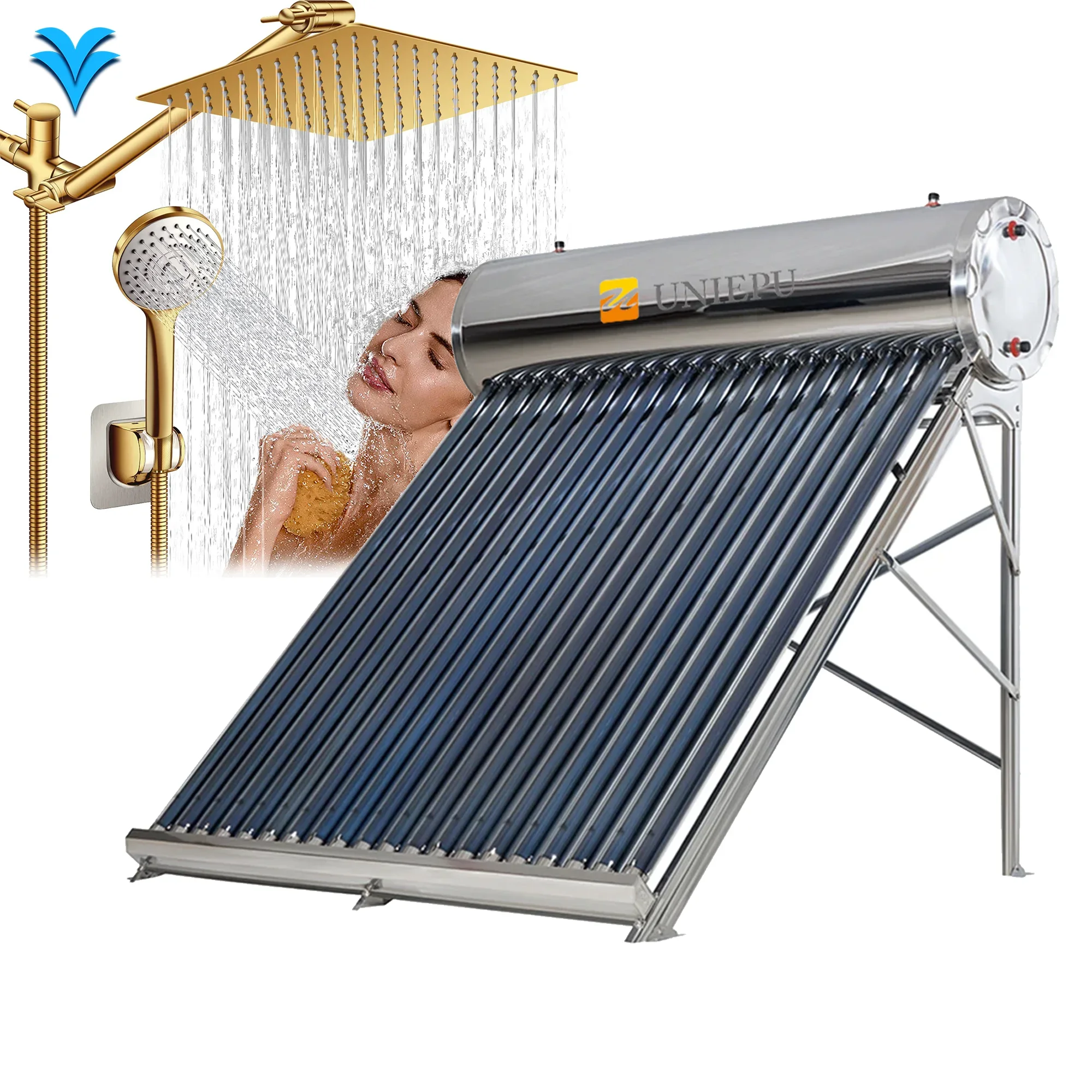 

100l 200l 300l Non-Pressurized Rooftree Universal No Pressure Solar Water Heater For Home or Commercial