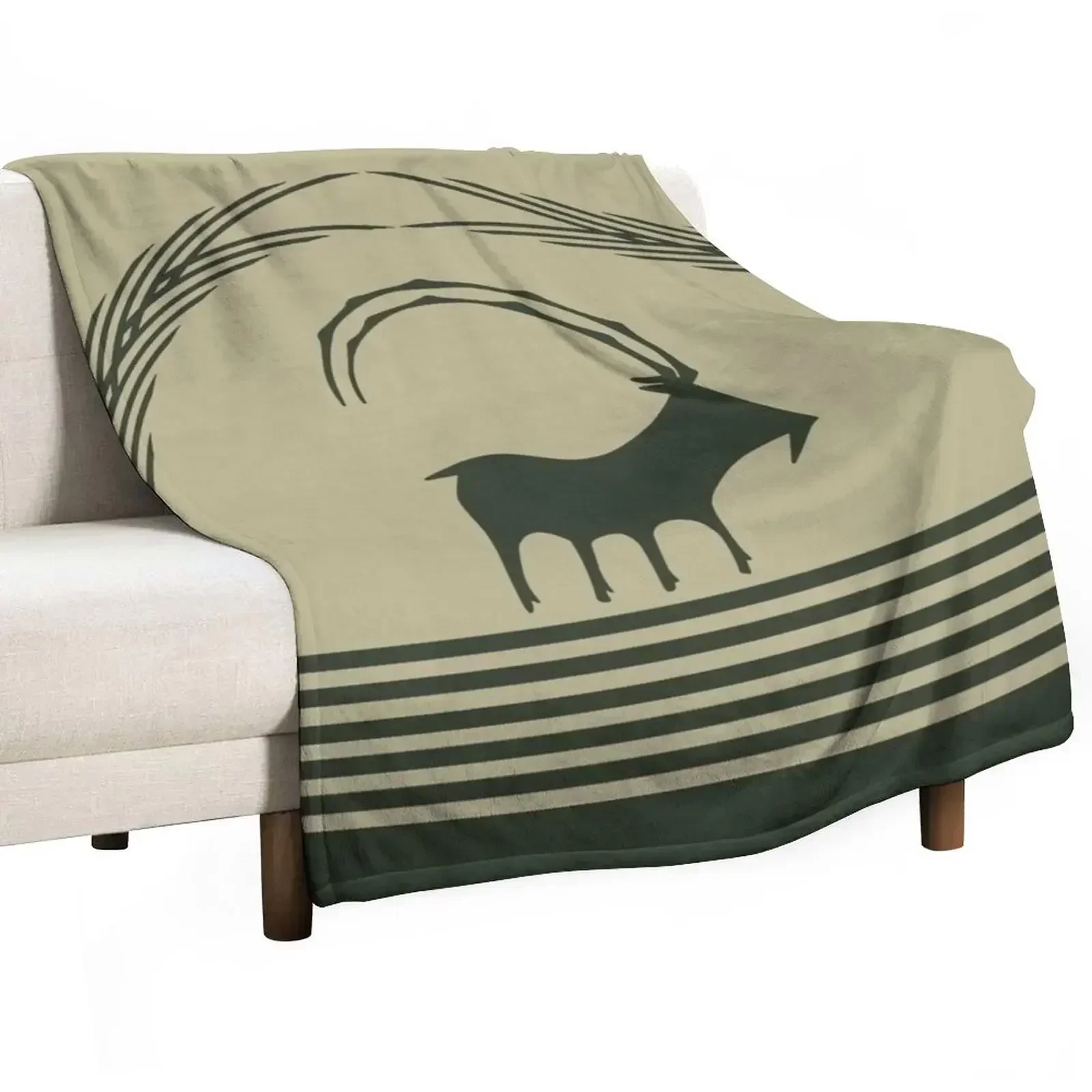 Ancient Mountain Goat Throw Blanket Soft Beds Large Stuffeds for sofa Custom Sofa Throw Blankets