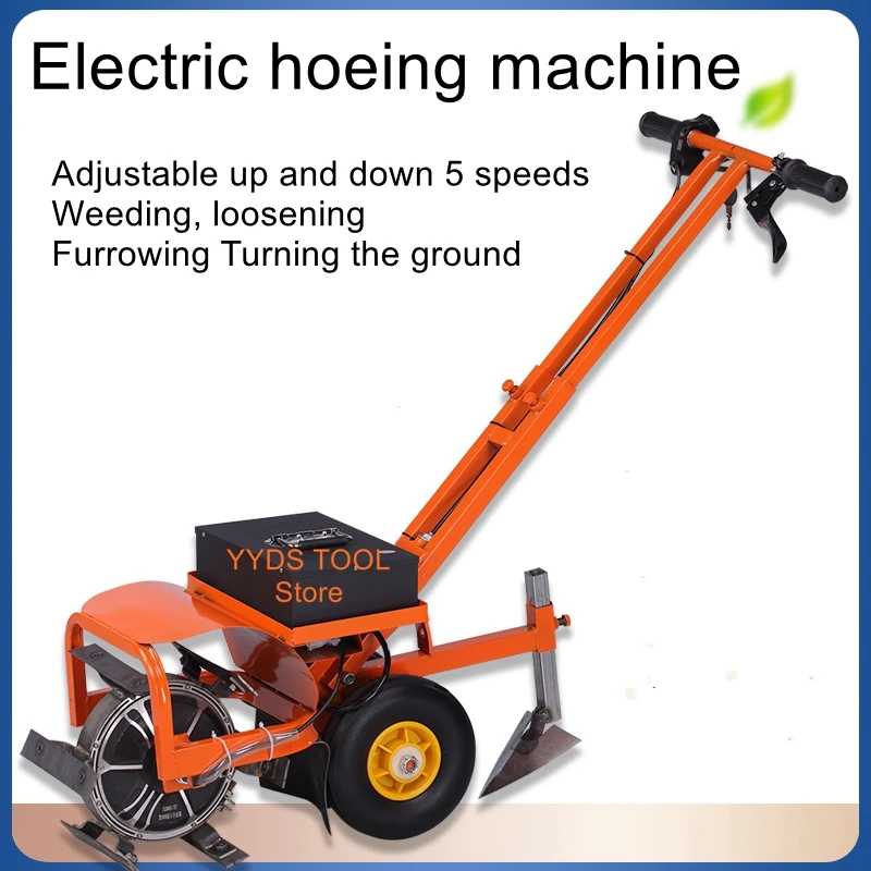 Electric weeder with furrowing plowing home all-in-one rechargeable small agricultural hoeing micro-tiller