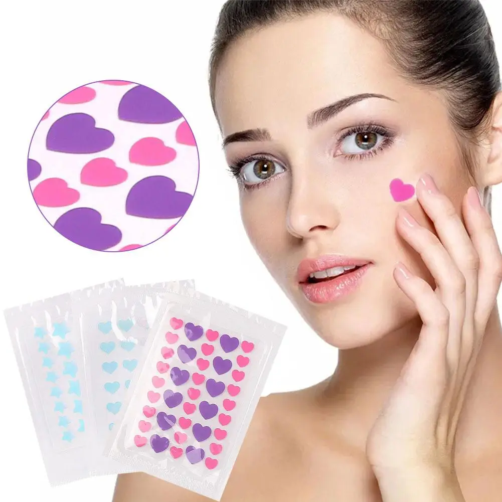 Mini Star Heart invisibile rimozione dell'acne brufolo Patch brufolo Acne Concealer Face Spot adesivi per la cura della pelle del viso strumento per l'acne di bellezza