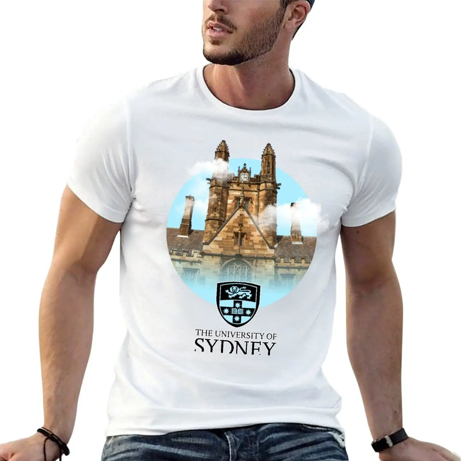 

university of sydney logo & picture medical school T-Shirt man t shirt heavy cotton man t shirt designer T-Shirt