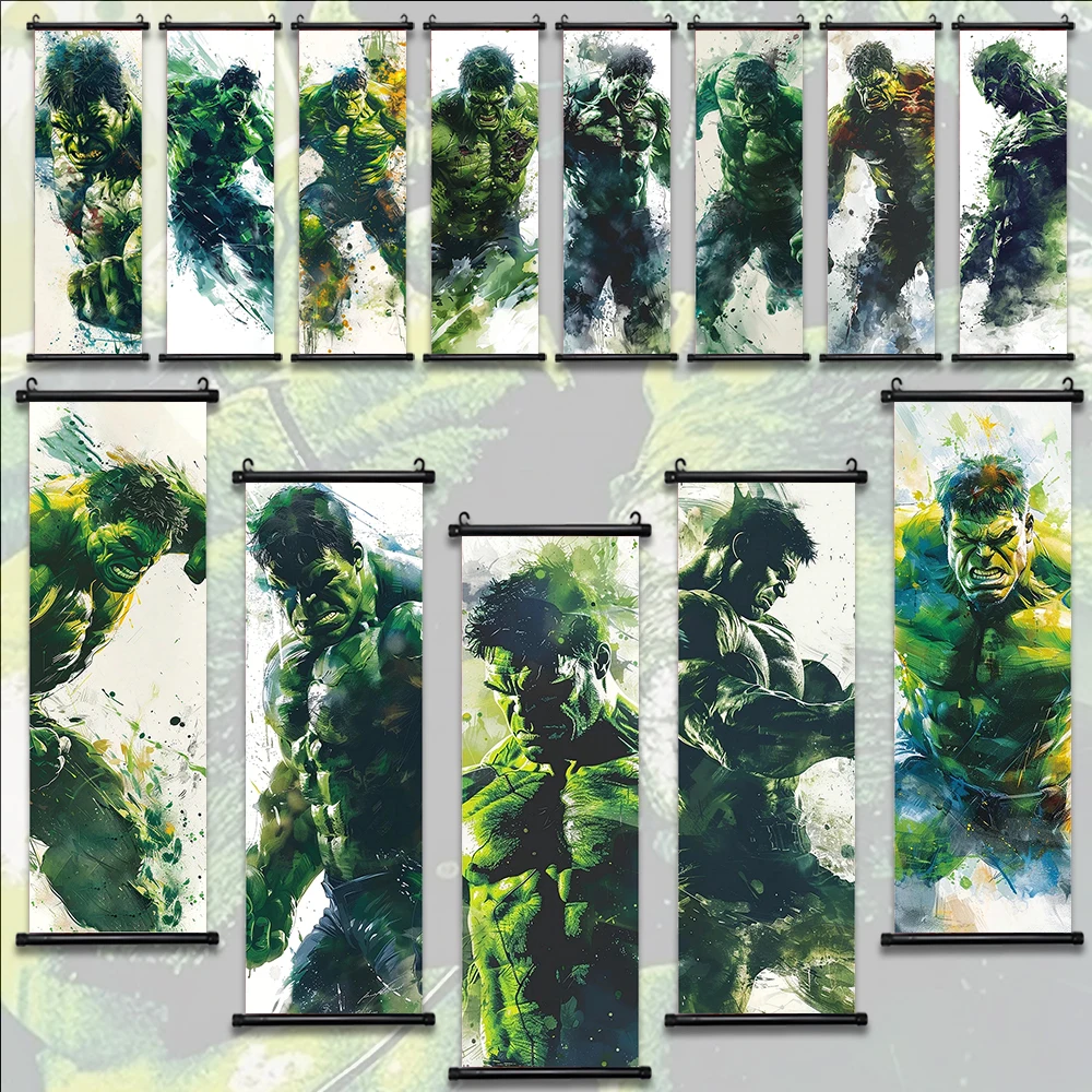 

The Avengers Hulk Marvel Movie Hanging Scroll Poster Wall Artwork Canvas Painting Print Home Decoration Decor HD Wallpaper Gift