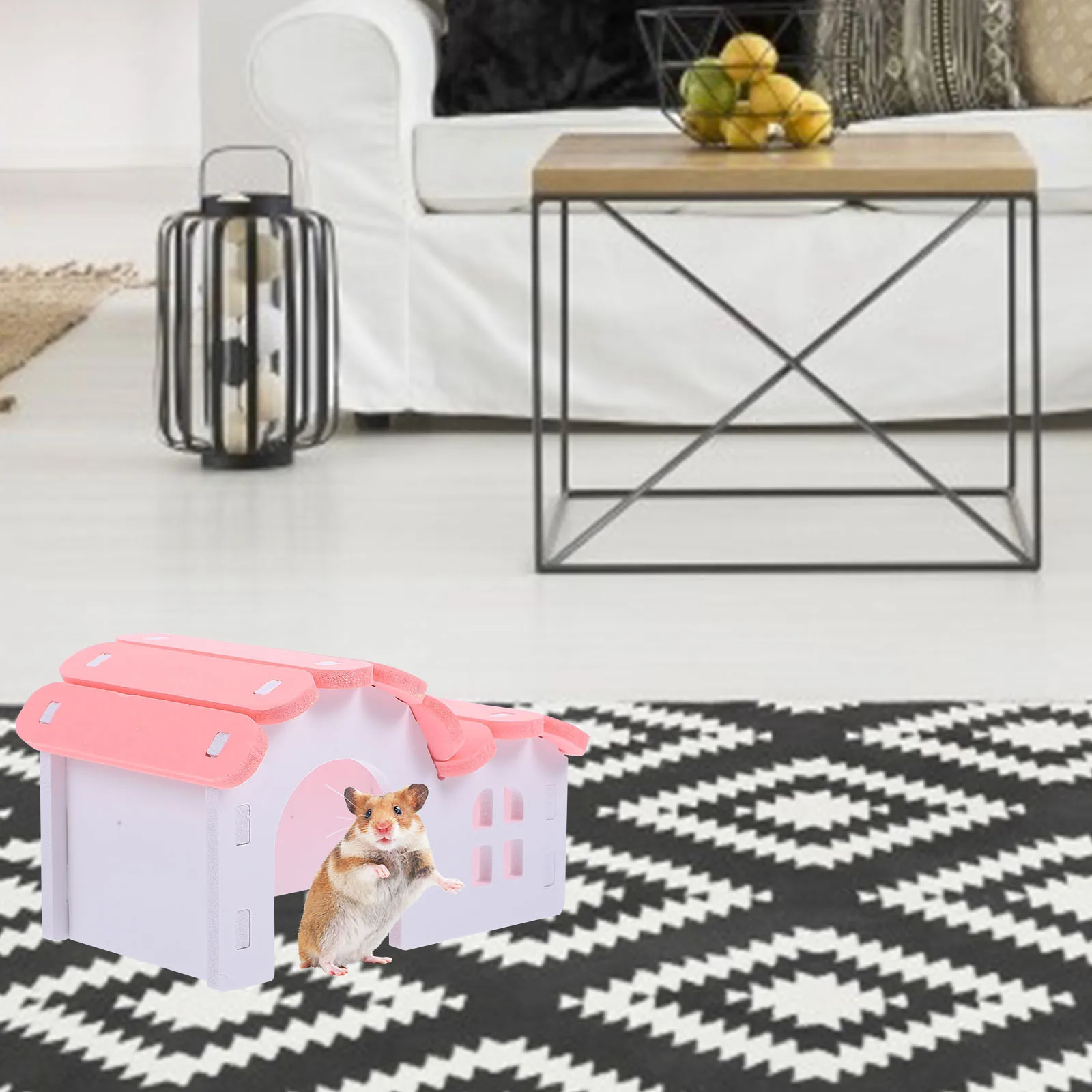 بولي كلوريد الفينيل الهامستر مخبأ النوم للحيوانات الصغيرة خنزير غينيا أرنب شينشيلا القوارض عش المأوى الحيوانات الأليفة الموئل قفص ديكور #1