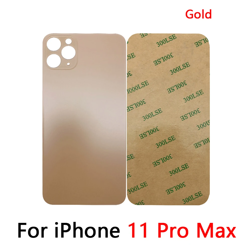 Big Hole NEW Replacement For IPhone 11 Pro Max Battery Cover Rear Door Glass Back Housing Case with Adhesive