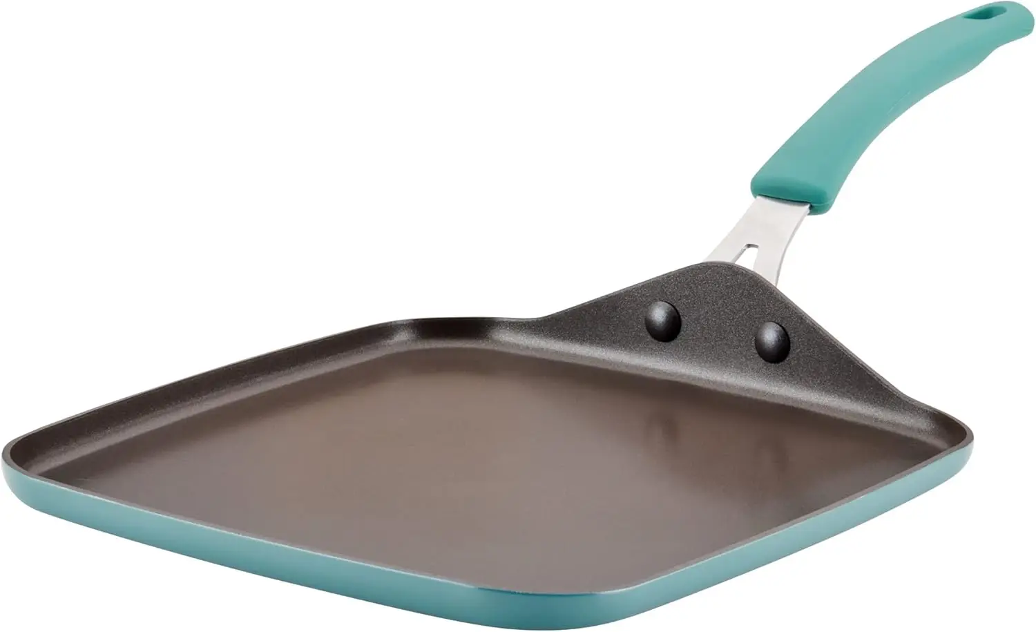 

Create Nonstick Stovetop Griddle/Grill Pan, Square, 11 Inch, Agave Blue