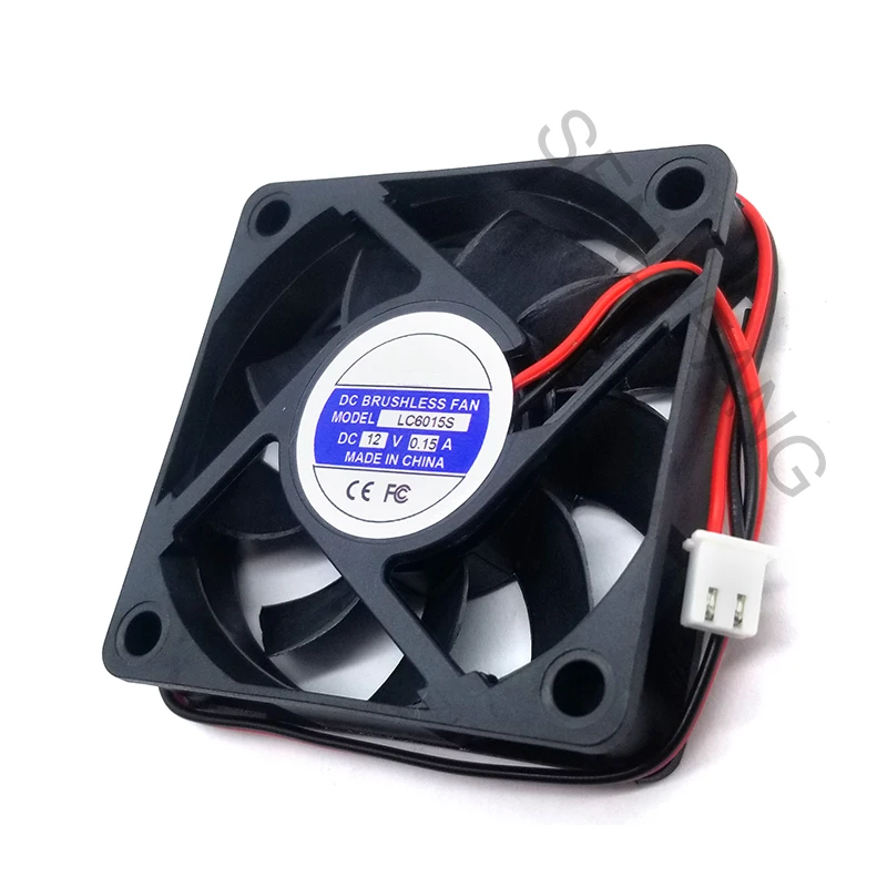 

Brand New LC6015S 12V 0.15A 60*60*15MM 2 Wires Square Cooling Fan