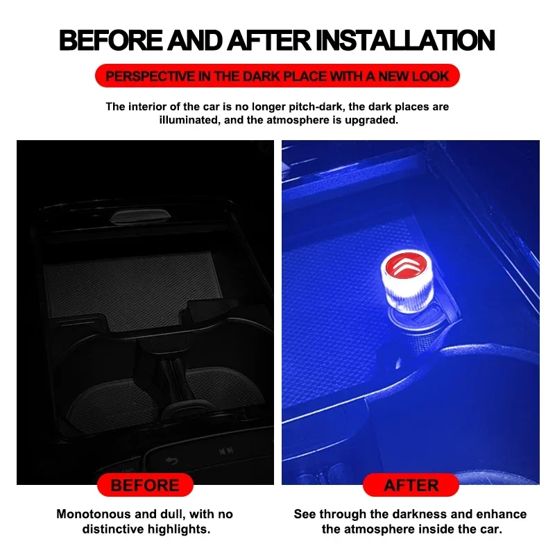 Car Styling USB Atmosphere Light Portable Car Mini LED Lamp  For Citroen berlingo xsara picass Car styling C2 C3 C4 C5 X7 - view 6