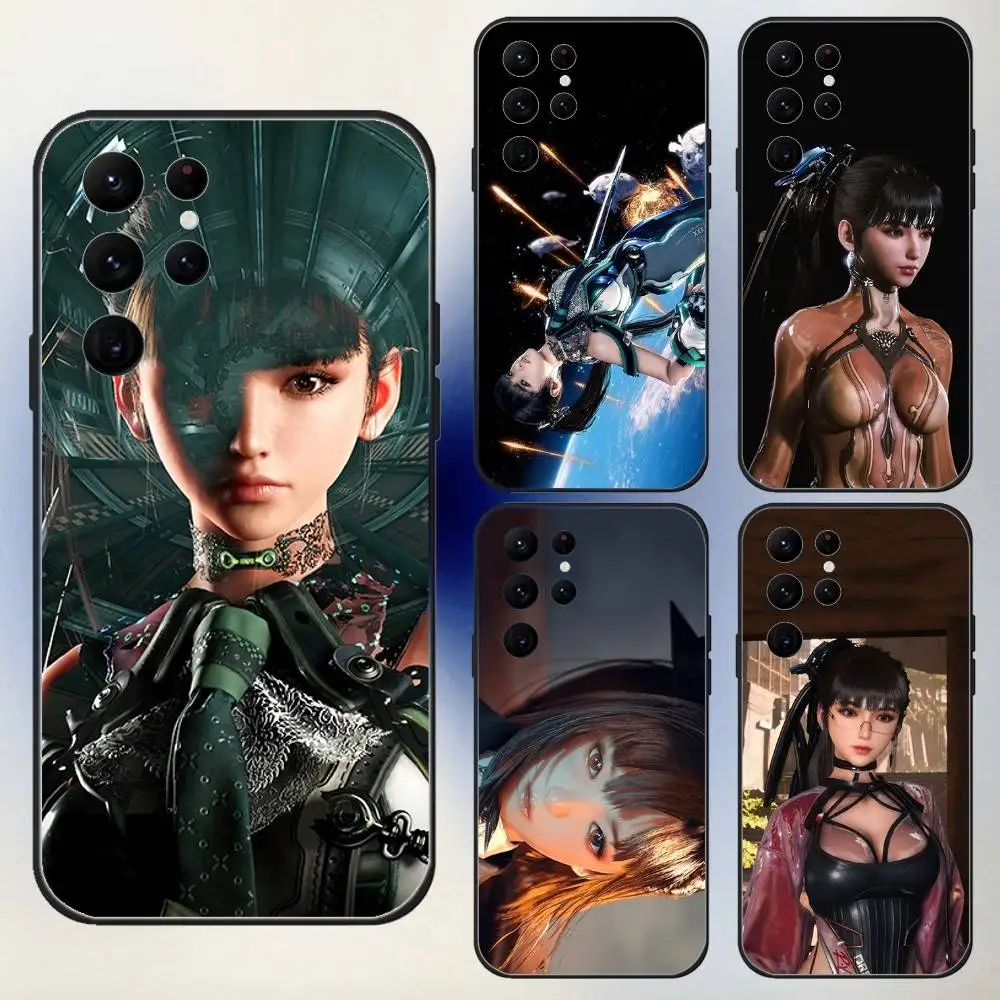 

Stellar Blade Eve 07 Phone Case For Samsung S25,24,23,30,21,10,9,Ultra,Plus,Lite,FE,5G Black Soft Case
