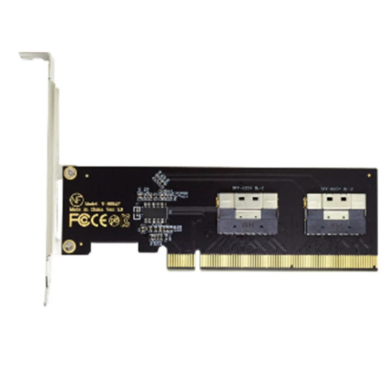 

PCIe 4,0 X16 до 4 портов NVMe-совместимая Плата расширения PCI-E Gen4/3 SlimSAS 8I SFF8654 графическая карта адаптер