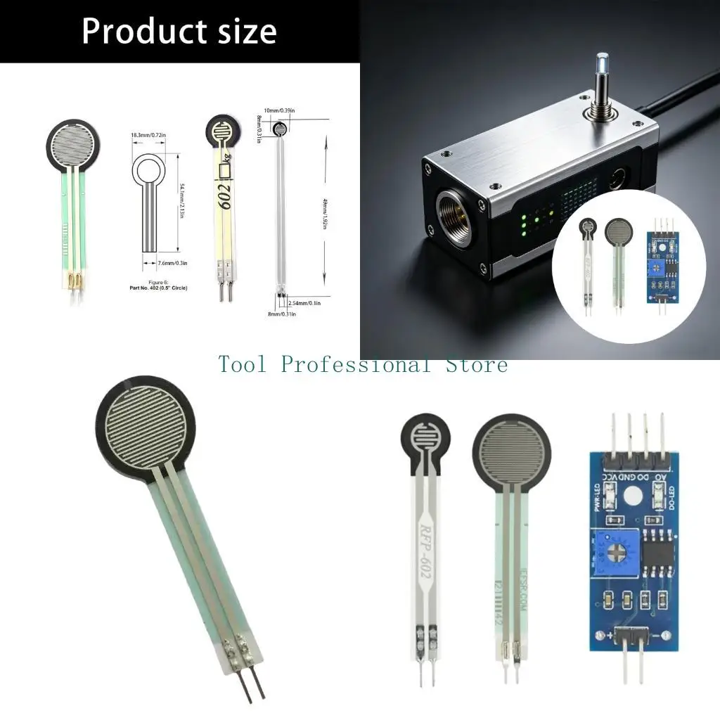 57QF High Sensitivity FSR402 RFP602 Force Sensors 2Kg Detection Ranging Ideal for Bites Force Testing and Industrial Use