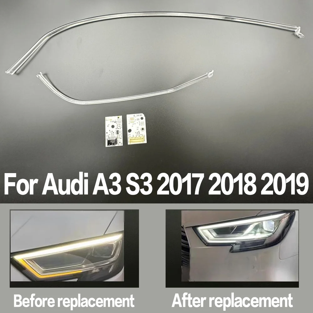 

For Audi A3 S3 2017 2018 2019 High Daytime Running Lights Light Guide Plate Daytime Running Light Tube Daytime Running Strip