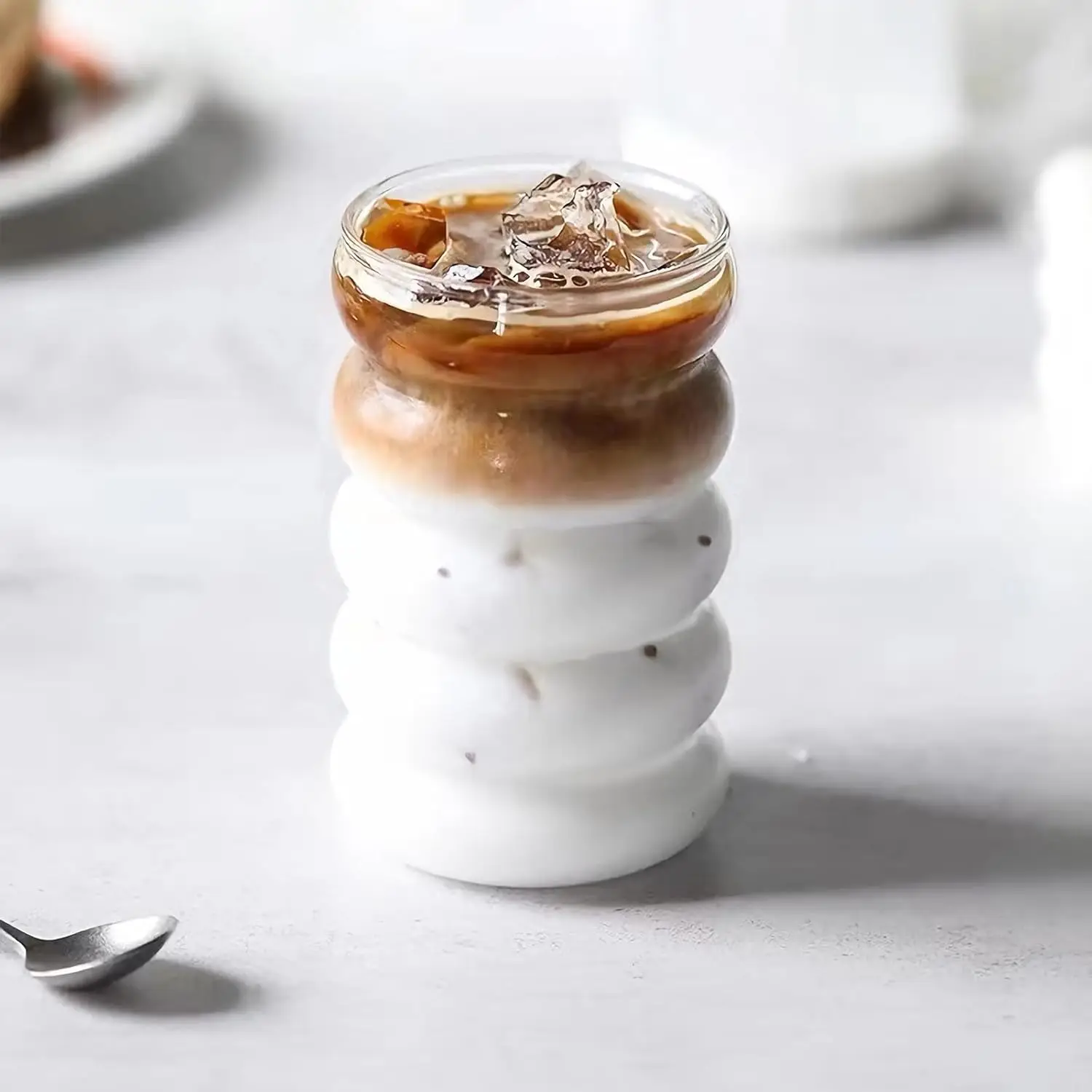 Набор стаканов для питья на 20 унций с соломинкой, милые стаканы для кофе со льдом, стаканы для кофе со льдом, толстые банки для питья для смузи