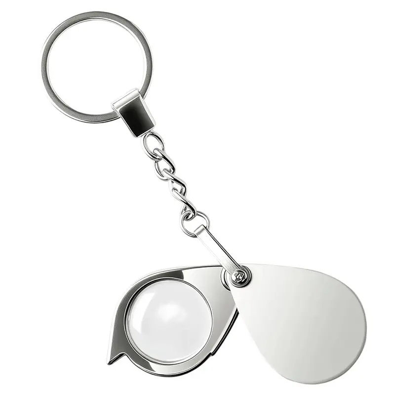 ABMS-For Coin& Stamp Collector's 20X Mini Pocket Magnifier With Keychain, Perfect For Jewelry Appraisal Glass