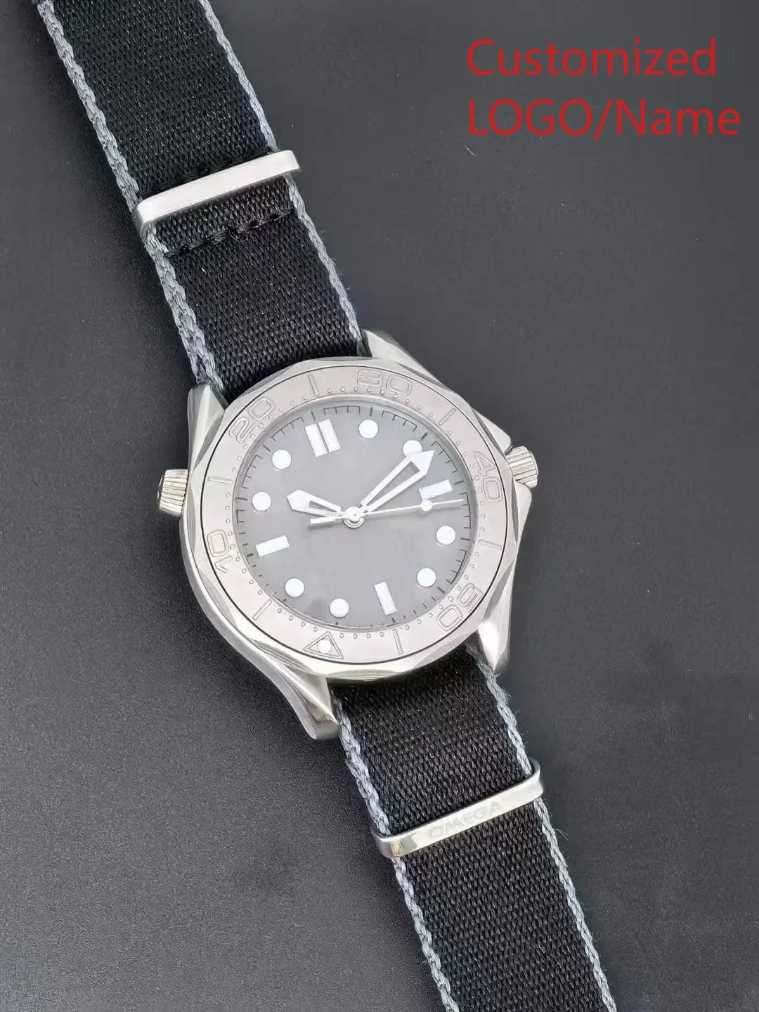 Reloj mecánico automático de lujo para hombre, acero inoxidable 904L, oro rosa, bisel de cerámica verde, correa de goma de zafiro personalizada