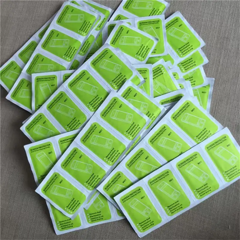 100pcs New Screen Cleaning Wet Wipes Antibacterial for Glasses Lens Phone