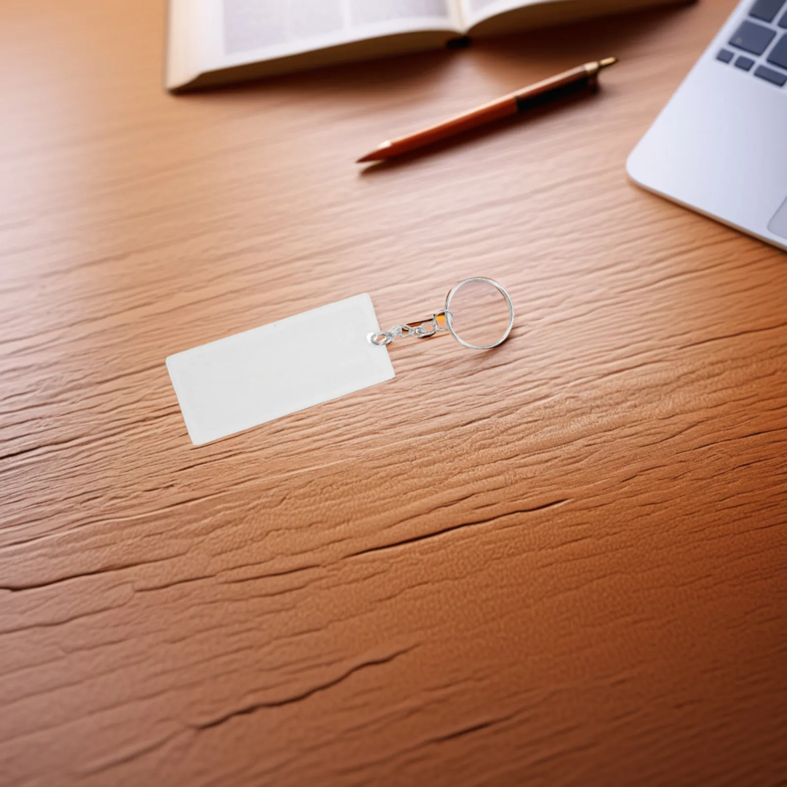 20Pcs Acrylic Keychain Blanks Rectangle Clear Transparent Acrylic DIY Keychain Blanks for Sublimation Craft Blank Supplies