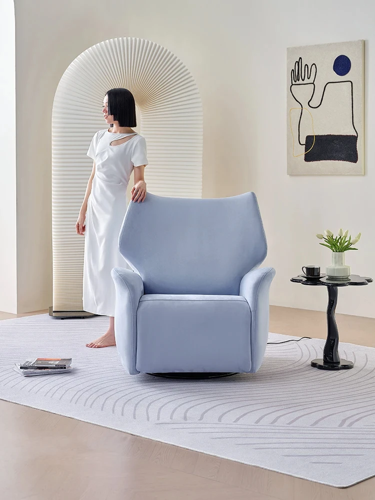 

Italian Functional Single Sofa Light Luxury Minimalist Living Room Electric Chair Rotating Special-Shaped Sofa