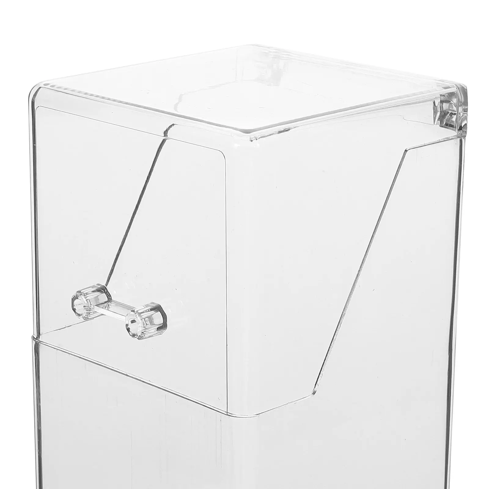 Clear Mask Storage Box with Lid High Clarity Plastic Desktop Organizer for Masks Sheet Masks Gloves Small Items Home Office