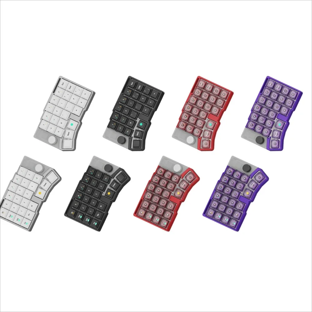 لوحة مفاتيح Cornix Split، حافظة ألومنيوم CNC، وضع مزدوج، لوحة مفاتيح ميكانيكية لاسلكية منخفضة المستوى، مريحة مع قارورة دعم المقبض