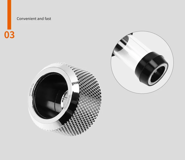 Barrow 8 teile/los OD14mm/OD16mm Verbesserte Anti-off Gummi Hand Kompression Kupfer Fitting G1/4 \