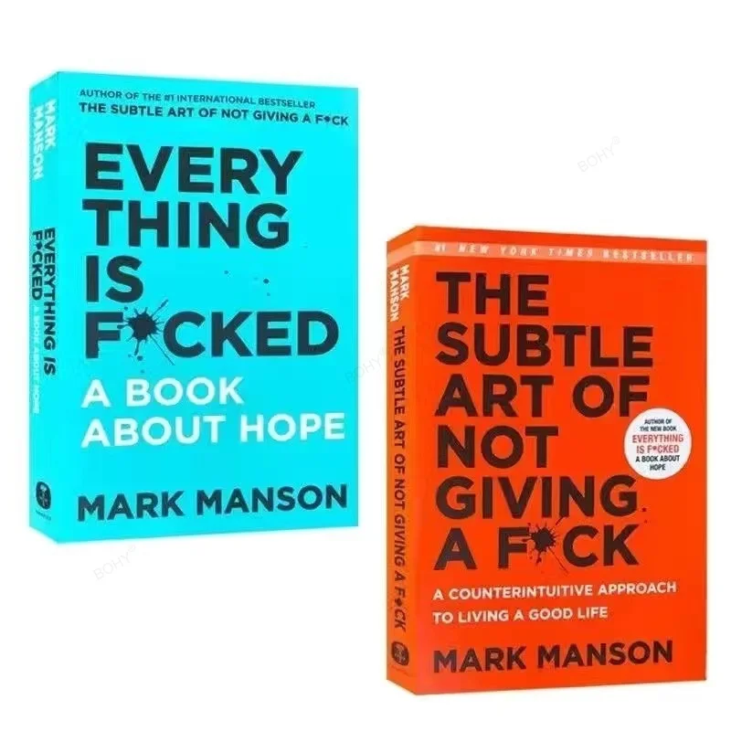 

New The Subtle Art of Not Giving A F*ck / Every Thing Is F*cked By Mark Manson Self Management Stress Relief Book!!!