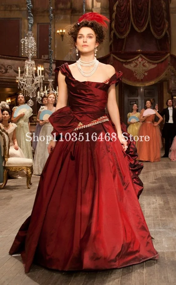 Burgundy Victorian Prom Party Dress Vintage Satin Laced Corset Corset Pleated Formal Occasion Civil War Ball Gowns