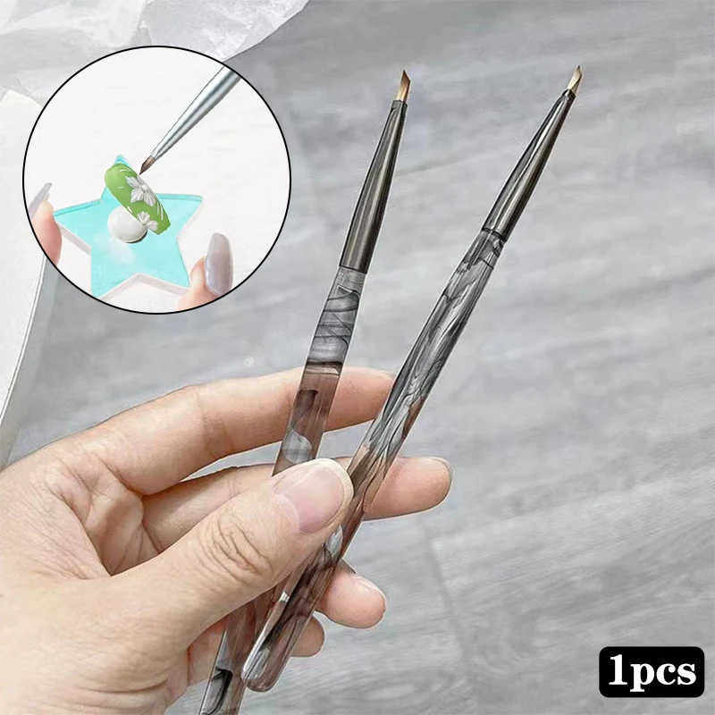 1 pz pennello triangolare Nails Art Brush Pen 3D Tips Pattern fototerapia acrilico Gel UV strumenti per Manicure fai da te