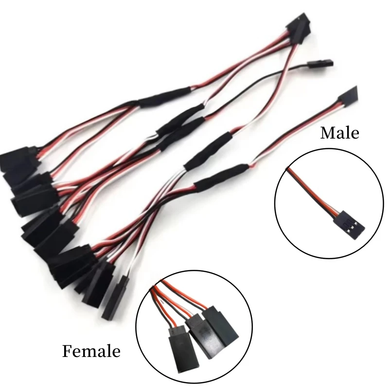 1 peça 15/30/50cm 1to1 1to2/1 a 3/1 a 4 rc servo cabo de extensão futaba 3 pinos jr plug divisores macho para fêmea para modelo rc