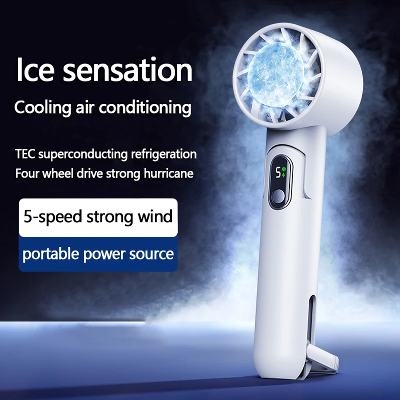 مروحة تبريد أشباه الموصلات بقدرة 4000 مللي أمبير في الساعة، ومروحة محمولة قابلة للطي معلقة على الرقبة، ومروحة تبريد بنك الطاقة الخارجية USB وتبديد الحرارة