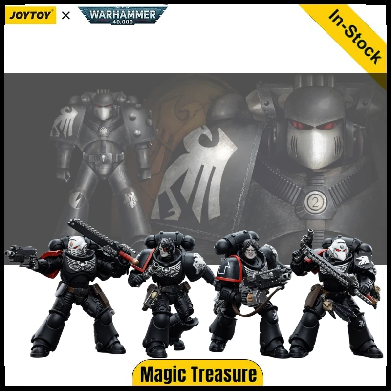 Genuine JOYTOY Original Warhammer 40K 1/18 Action Figure (4 Pieces/set) 40K Raven Guard Intercessor Anime Military Model